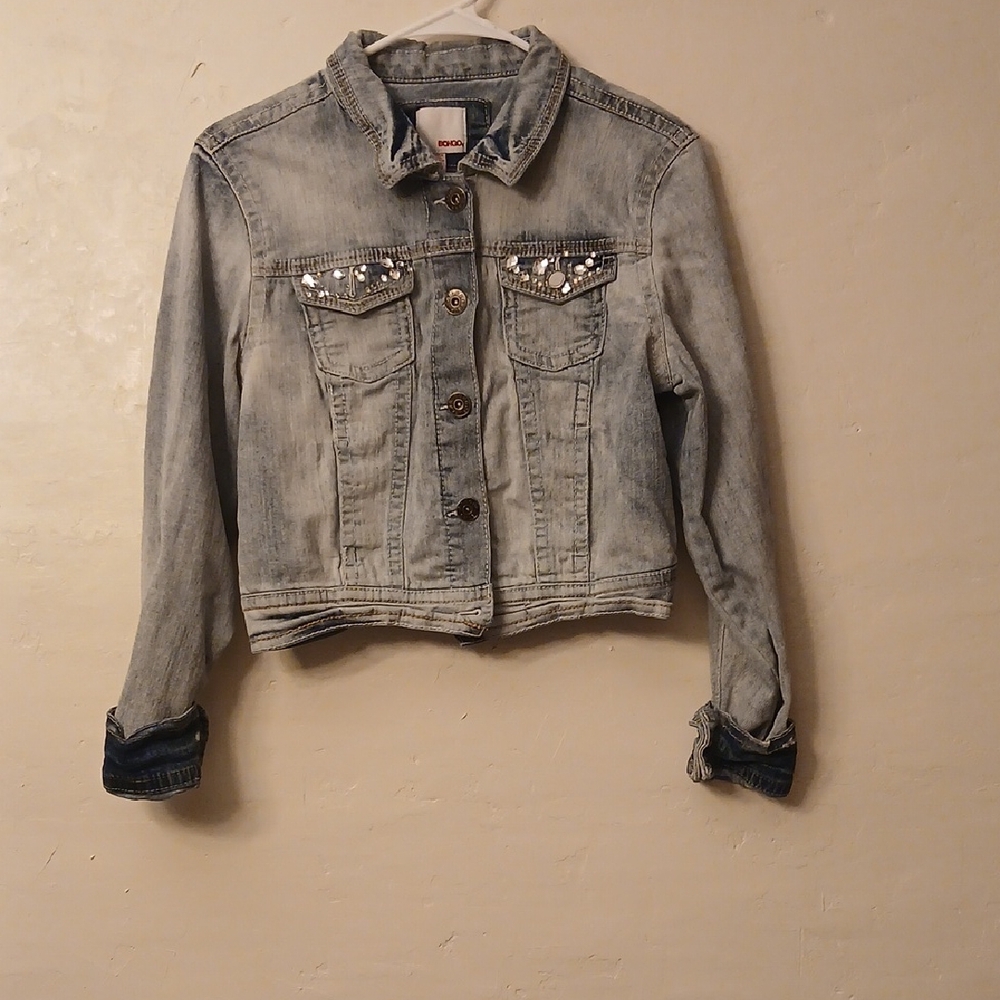 BONGO Light Blue Jean Jacket with Stud Details
